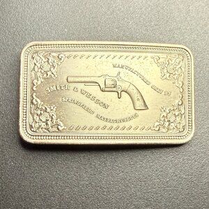Belt Buckle - Vintage Smith & Wesson "Pistol Case"  (Silver)